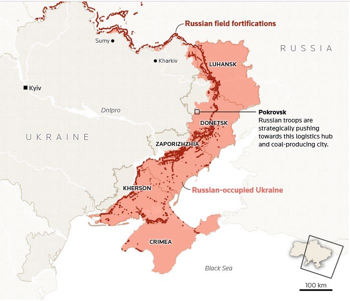 যুদ্ধবিরতি আলোচনায় ভূমি নিয়ে দর কষাকষি: ইউক্রেনের কতটুকু ভূখণ্ড রাশিয়ার দখলে?